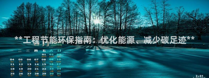 彩名堂平台：**工程节能环保指南：优